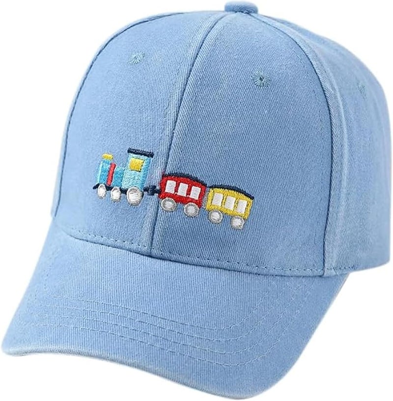 HZYH Kids Embroidered Baseball Hat, Adjustable Vintage Washed Cotton Cap for Boys and Girls Age 3-8, Casual Outdoor Sun Hat - Image 1