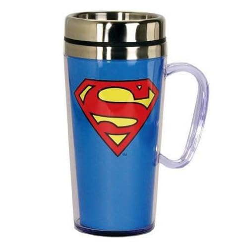 Spoontiques - Insulated Travel Mug - Superman Logo Coffee Cup - Coffee Lovers Gift - Funny Coffee Mug - 15 oz - Blue - Image 5
