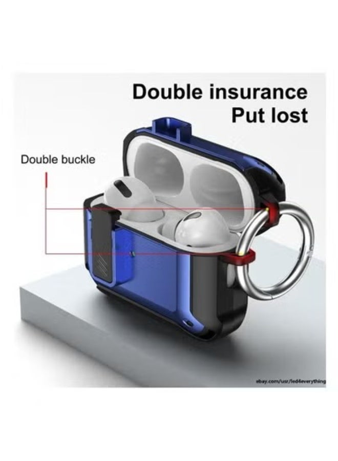 Shockproof Luxury Full PC Earphone Case With Keychain Airpods 4 - Image 4