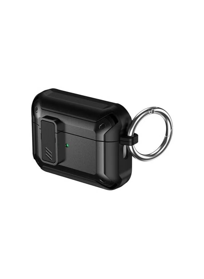 Shockproof Luxury Full PC Earphone Case With Keychain Airpods 4 - Image 2