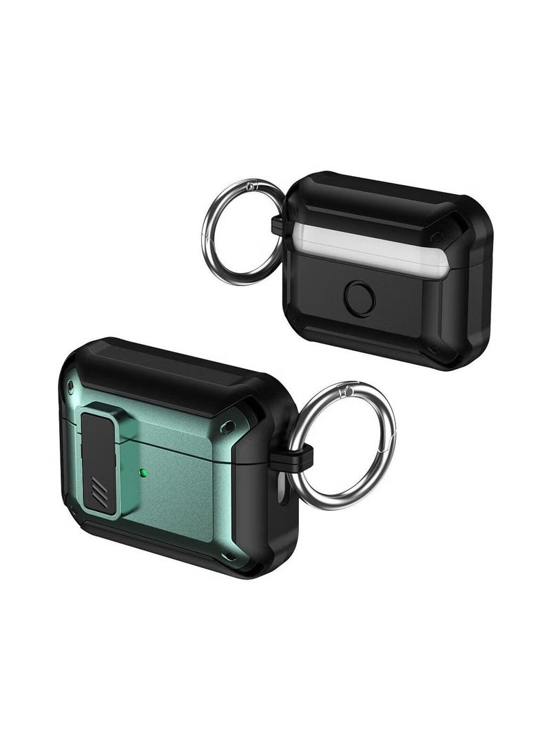 Shockproof Luxury Full PC Earphone Case With Keychain Airpods 4 - Image 5