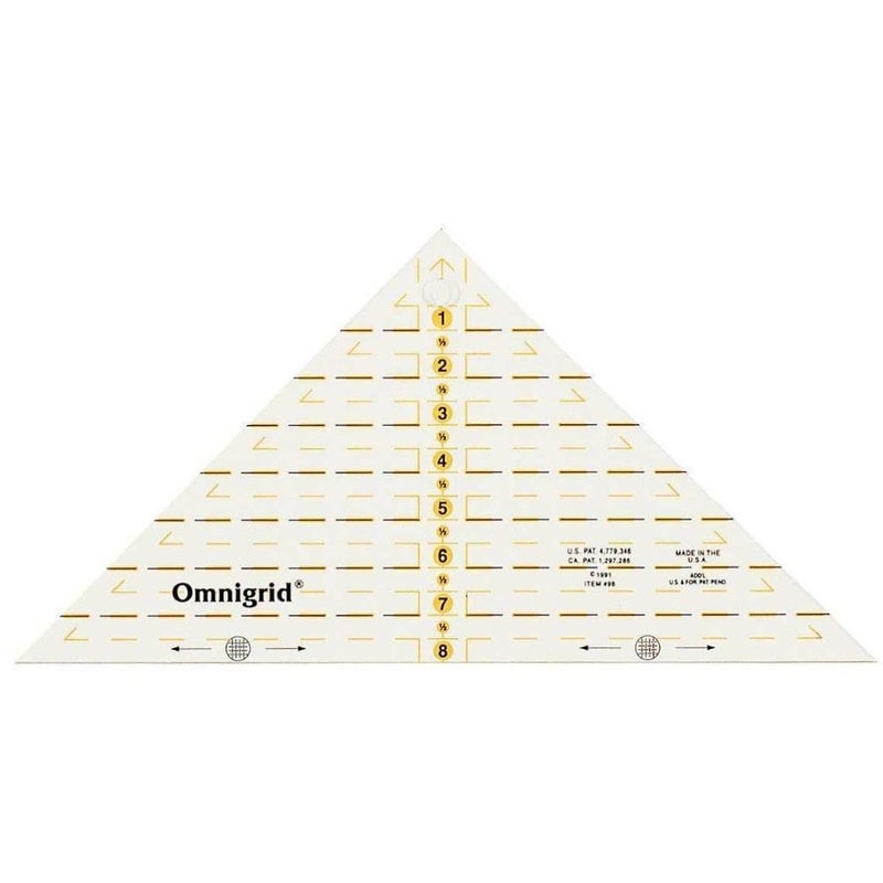 Omnigrid 8" Right Triangle Ruler, Quarter-Square Triangle Quilting Ruler - Image 4