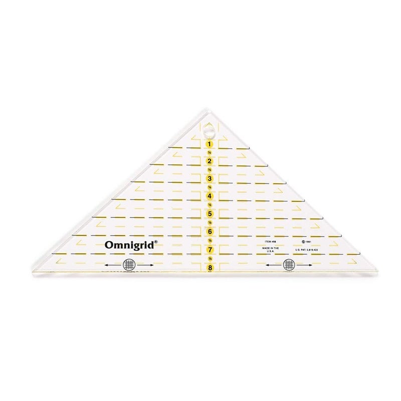 Omnigrid 8" Right Triangle Ruler, Quarter-Square Triangle Quilting Ruler - Image 3