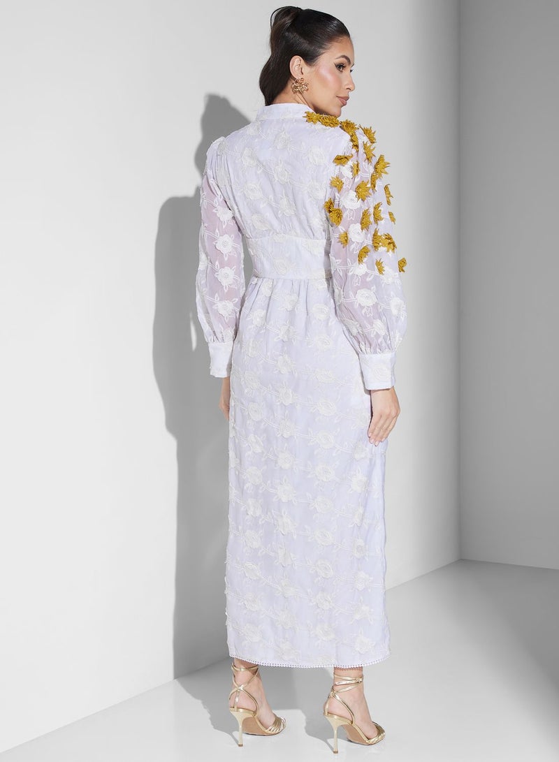 Threadz by Ajooni Floral Appliqué Dress - Image 2