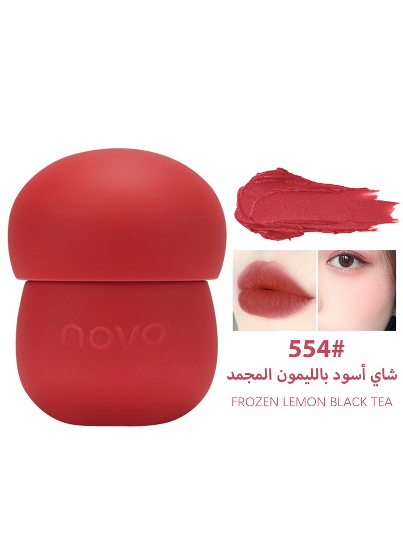 Novo Lip Mud, Velvet Matte Liquid Lipstick, Waterproof Non Stick Cup Easy Coloring Long Lasting Mist Face Lip Gloss, Lightweight Moisturizing Lip Stains Lip Tint for Women  - Image 1