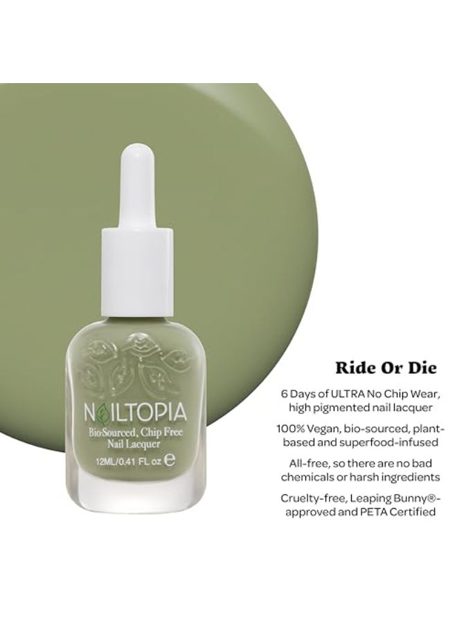 Nailtopia BioSourced Chip Free Nail Lacquer All Natural Strengthening Biotin and SuperfoodInfused Polish Chip Resistant Formula QuickDry Long Lasting Wear Ride Or Die 041 oz - Image 3