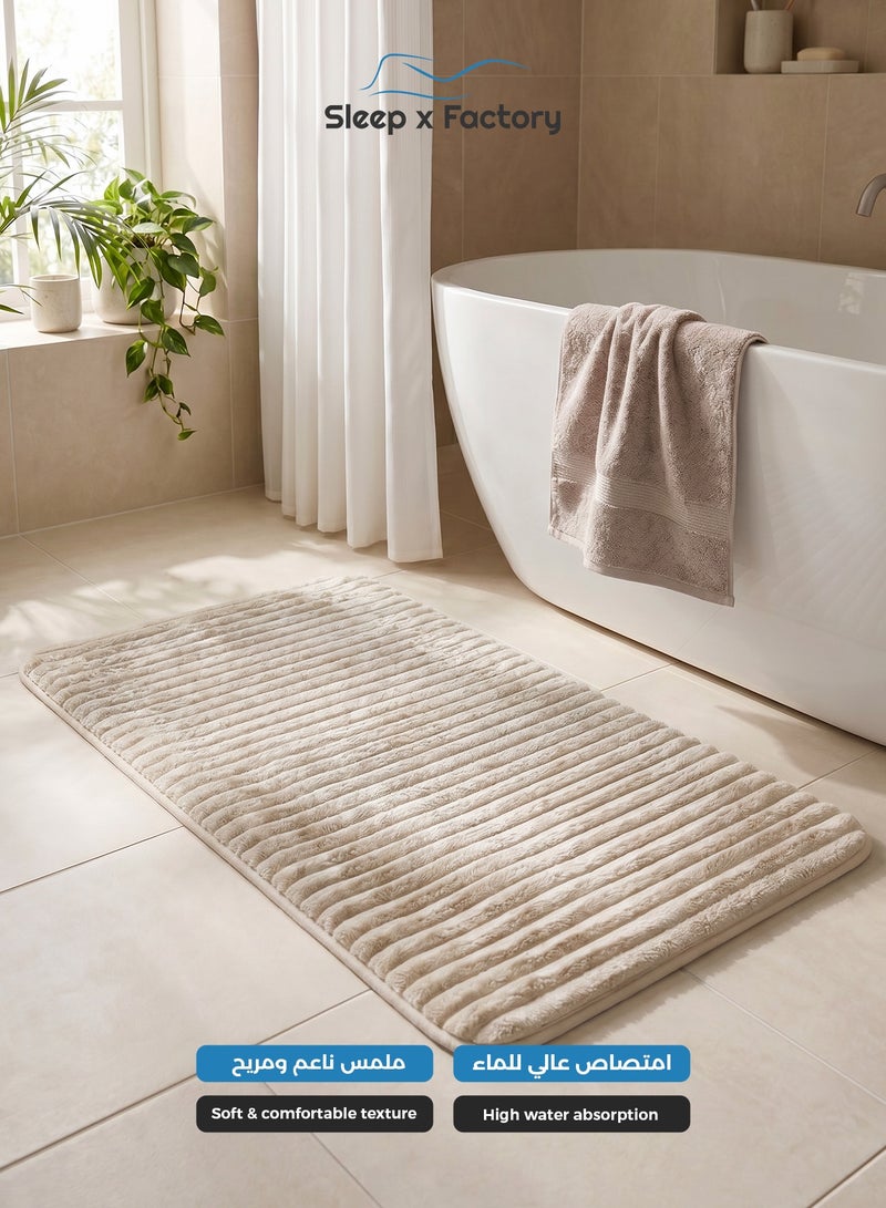 Sleep x Factory Memory Foam Bath Mat 46×71 cm – Ultra Soft Absorbent Quick Dry Bathroom Rug - Image 5