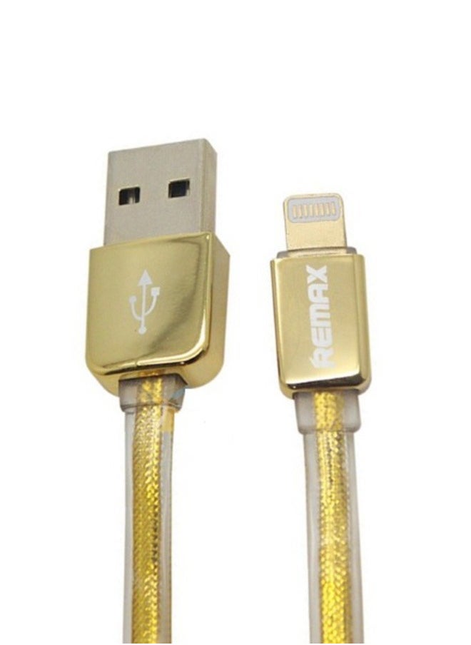 REMAX - Cable USB Data Charging For Iphone Smart Phone gold - Image 1