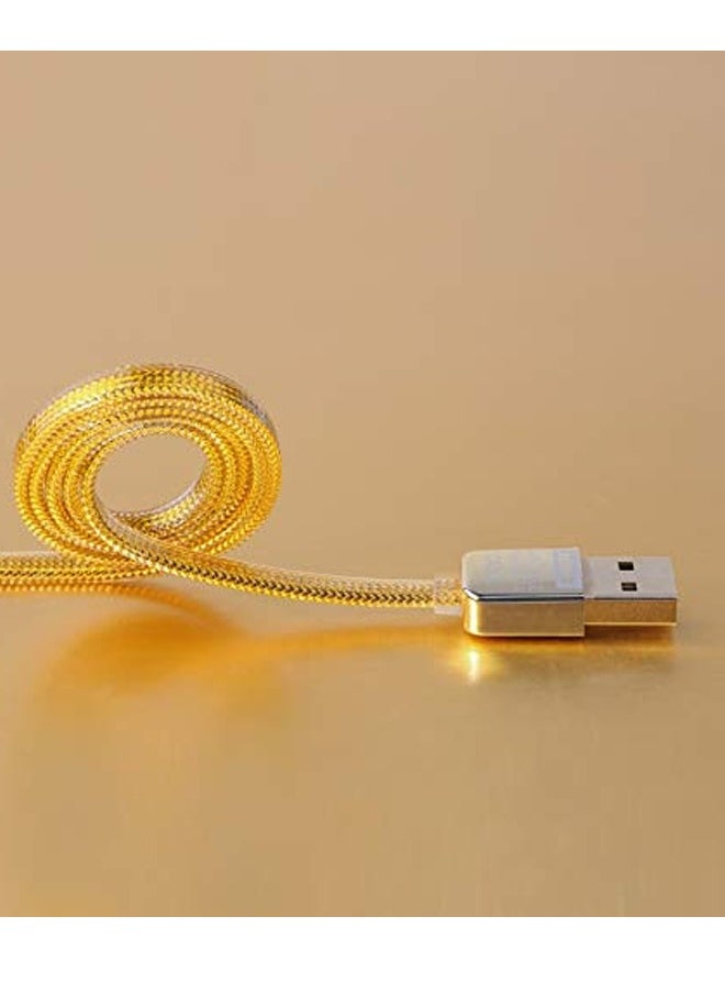 REMAX - Cable USB Data Charging For Iphone Smart Phone gold - Image 1