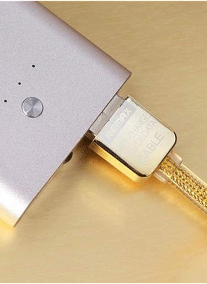 REMAX - Cable USB Data Charging For Iphone Smart Phone gold - Image 1