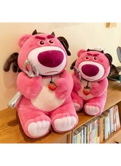 Generic Internet Celebrity Devil Chocolate Strawberry Bear Plush Doll Pillow Valentine's Day Pink Birthday Gift-Specifications:Chocolate Strawberry Bear-Color:40cm 0.75kg  - Image 2