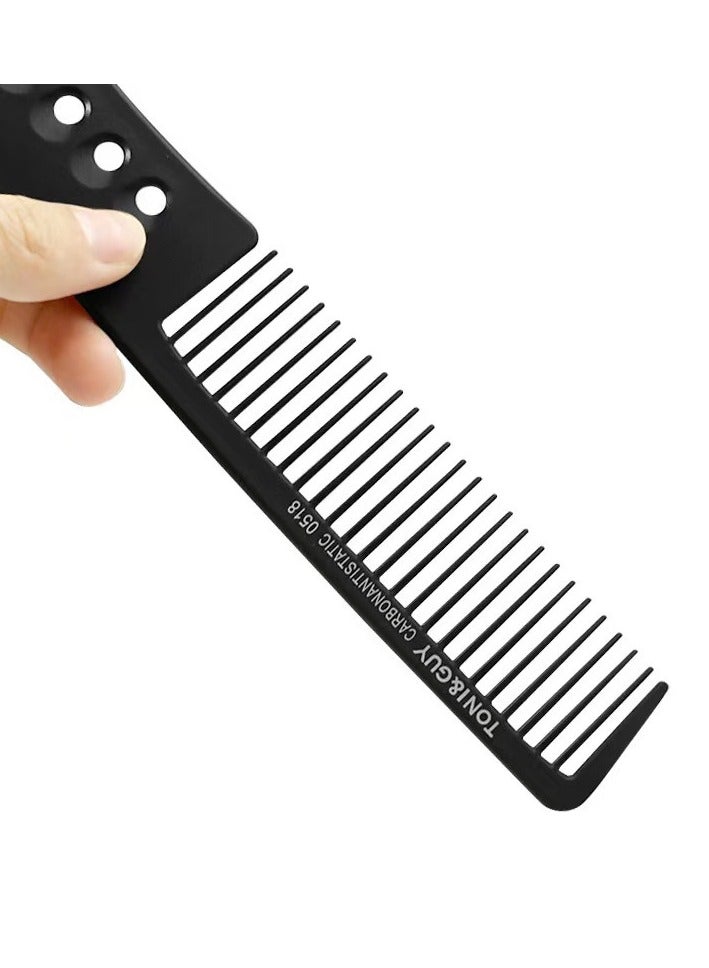 Black Flattop Hair Cutting Comb Wide Tooth Men Cut Hair Brush Salon Professional Barber Hair Clipper Thicken Hairdressing Combs - Image 3