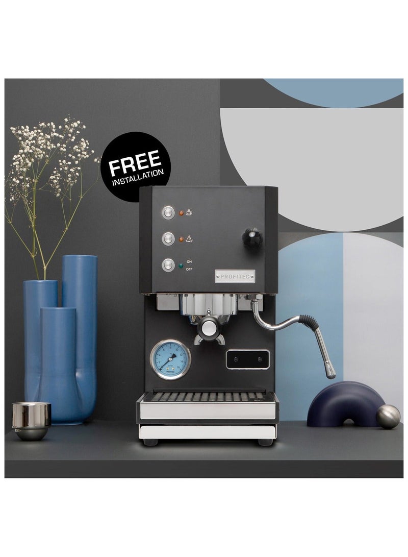 PROFITEC Go Espresso Machine - Compact Single Boiler Coffee Maker with PID Temperature Control, Commercial-Grade Portafilter, and Built-In Steam Wand for Perfect Espresso and Cappuccino Brewing - Black - Image 2