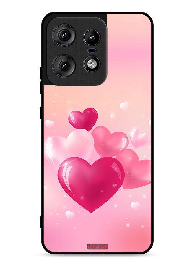 Tolwak Motorola Edge 50 Pro 5G Protective Case Cover Beautiful Hearts Art - Image 1