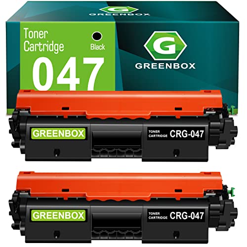 GREENBOX Compatible 047 HighYield Toner Cartridge Replacement for Canon 047 CRG047 CRG047 2164C001 for ImageCLASSiSENSYS LBP113w MF113w MF110LBP110 Printer 1600 Pages 2 Black