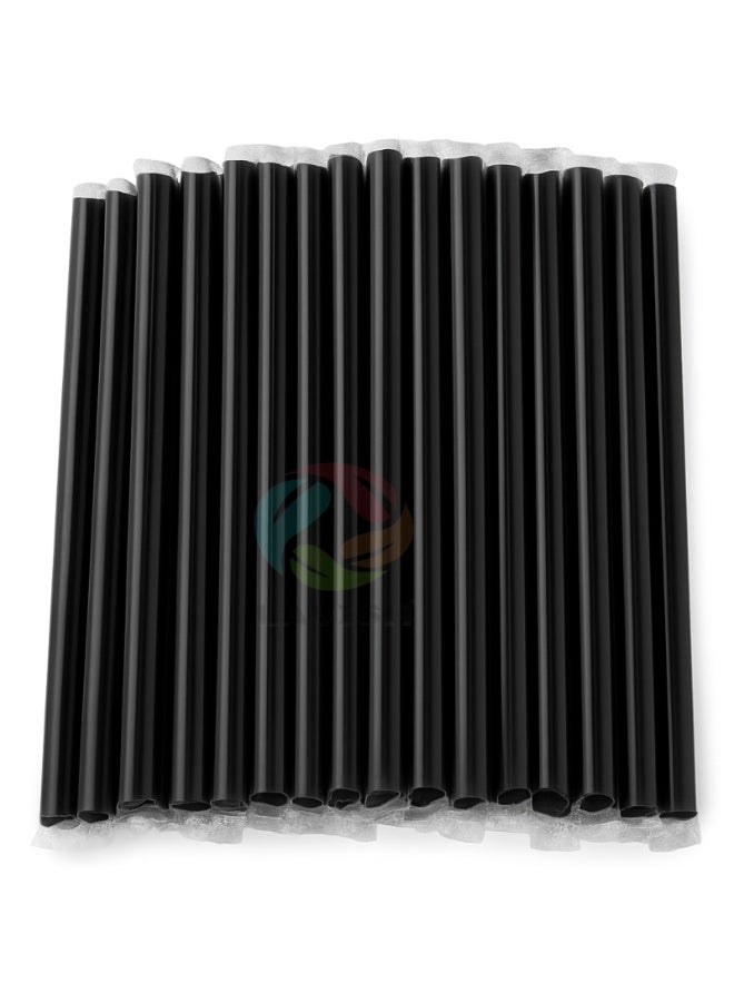 LAVISH Jumbo Boba Straws 50-Pack | 12mm Thick, 24cm Long | Black Extra-Wide Smoothie Straws | Individually Wrapped, BPA-Free | Ideal for Bubble Tea, Milkshakes, Juice, Events & Cafes - Image 3