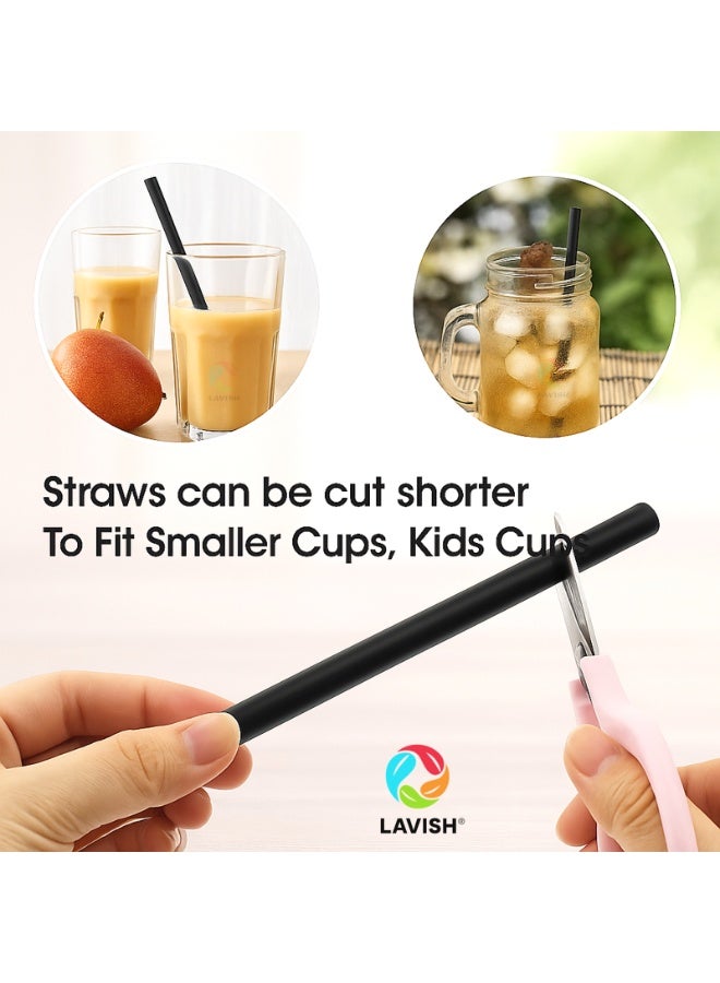 LAVISH Jumbo Boba Straws 50-Pack | 12mm Thick, 24cm Long | Black Extra-Wide Smoothie Straws | Individually Wrapped, BPA-Free | Ideal for Bubble Tea, Milkshakes, Juice, Events & Cafes - Image 4