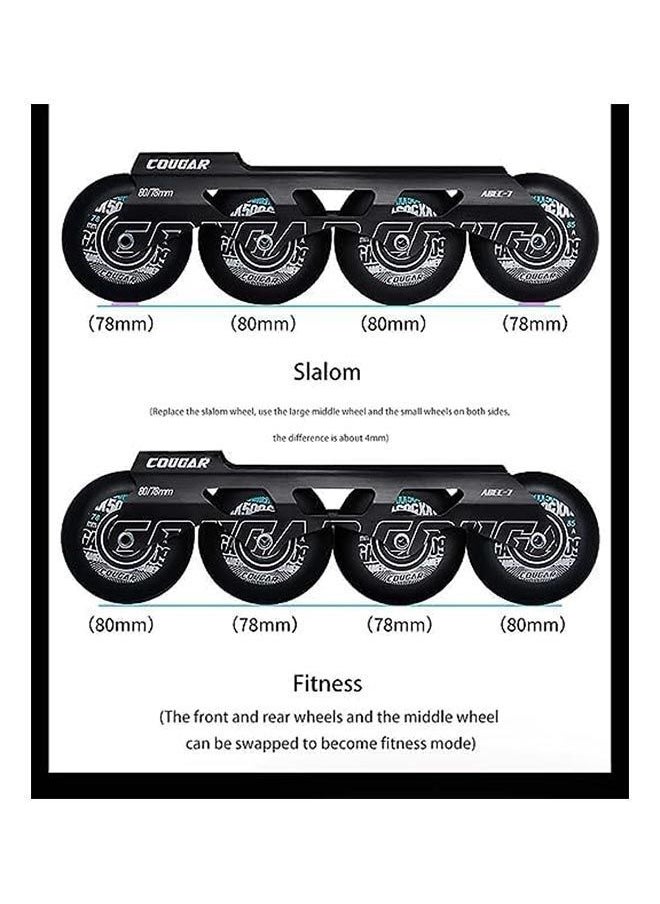 Cougar COUGAR Roller Skate Shoe Cougar Model 509 For Adult Adjustable Roller Skates with 4 Illuminating Pu Wheels, Outdoors and Indoors Roller Blades for Boys Girls Beginners Color : Black Size : 42  - Image 3