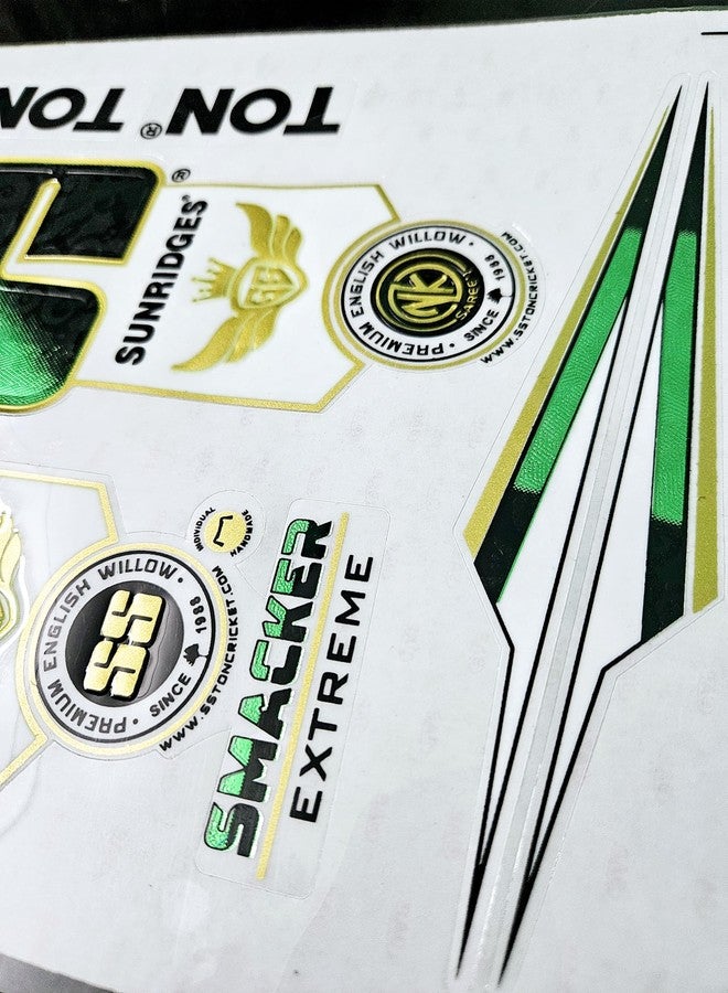 AYN Cricket Bat Sticker 4D Digital Embossed English Willow Fiber Tape Sports Accessories Protection, SMACKER Green - Image 5