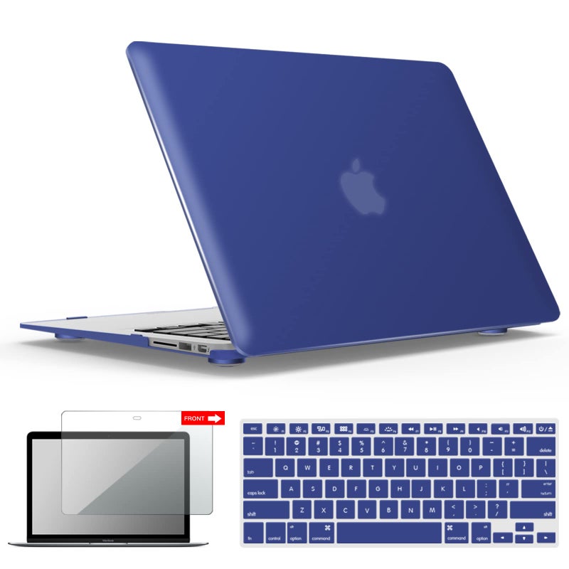 IBENZER Compatible with Old Version MacBook Air 13 Inch Case 20172010 Release Models A1466A1369 Plastic Hard Shell Case with Keyboard Screen Cover for Mac Air 13 Turkish Blue A13TUBL2
