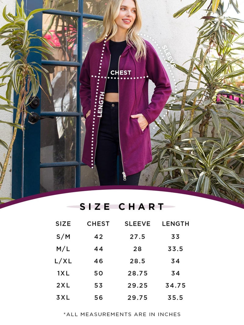 MixMatchy Women's Casual Oversized Loose Fit Long Sleeve Zip Up Pullover Hoodie Tunic Fall Sweatshirt Jacket (S-3X) Medium Grey SM - Image 2