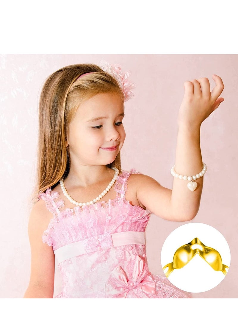 Excefore Bead Tips Knot Covers, 1000 Pcs Clamshell Crimp Beads Set Jewelry Making for Covers Fold-Over DIY Bracelets Necklaces (Gold) - Image 4