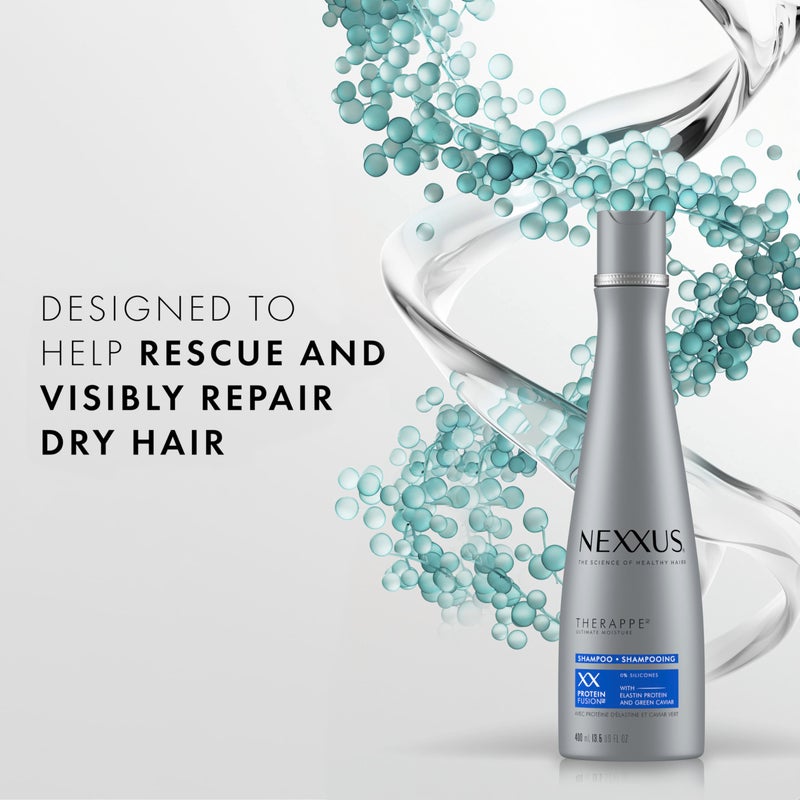 Nexxus Therappe Shampoo Ultimate Moisture For Dry Hair Silicone-Free 13.5 oz - Image 4