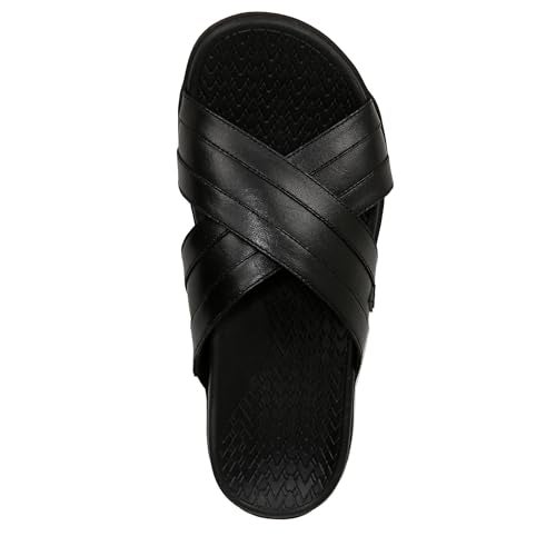 Vionic Men's Tide Slide Sandal, Black Leather, 7 - Image 5