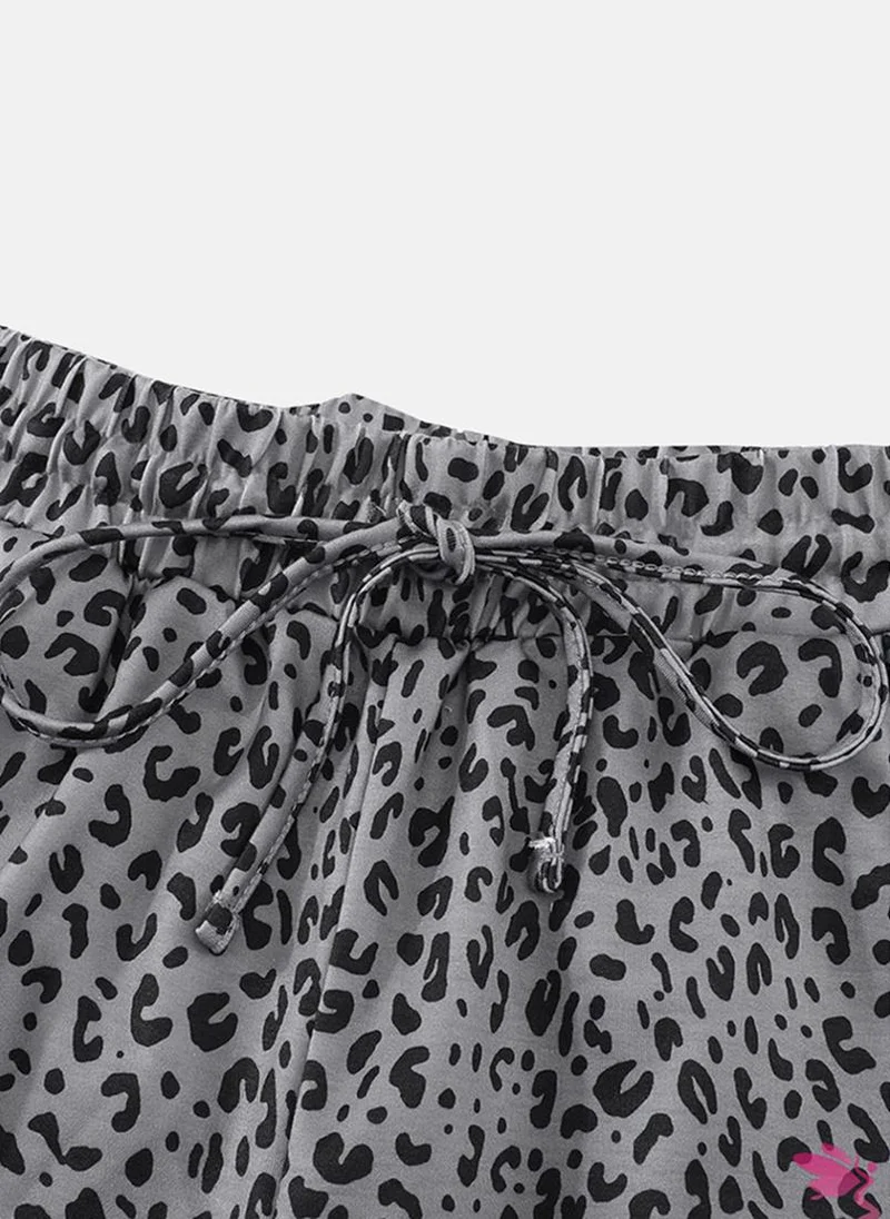 YUNIQEE Grey Printed Jogger Trouser