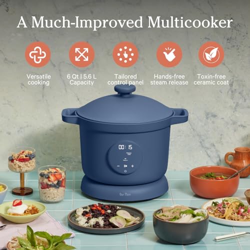 Our Place Dream Cooker | 6-quart Multicooker | 4 Versatile Modes | Pressure Cook, Slow Cook, Sear & Saute, Keep Warm | Hands-Free Steam Release | Tailored Control Panel | Blue Salt - Image 2