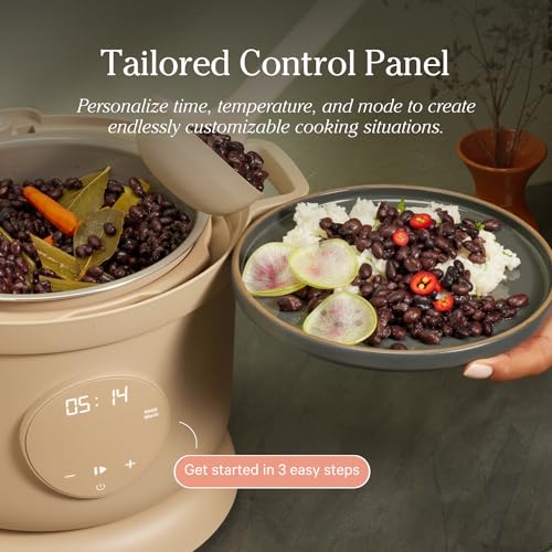 Our Place Dream Cooker | 6-quart Multicooker | 4 Versatile Modes | Pressure Cook, Slow Cook, Sear & Saute, Keep Warm | Hands-Free Steam Release | Tailored Control Panel | Blue Salt - Image 4