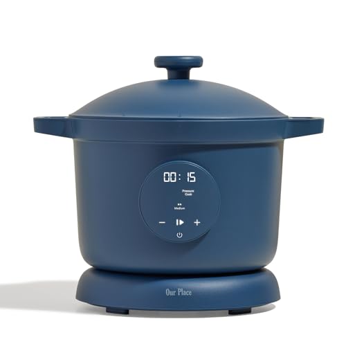 Our Place Dream Cooker | 6-quart Multicooker | 4 Versatile Modes | Pressure Cook, Slow Cook, Sear & Saute, Keep Warm | Hands-Free Steam Release | Tailored Control Panel | Blue Salt - Image 1