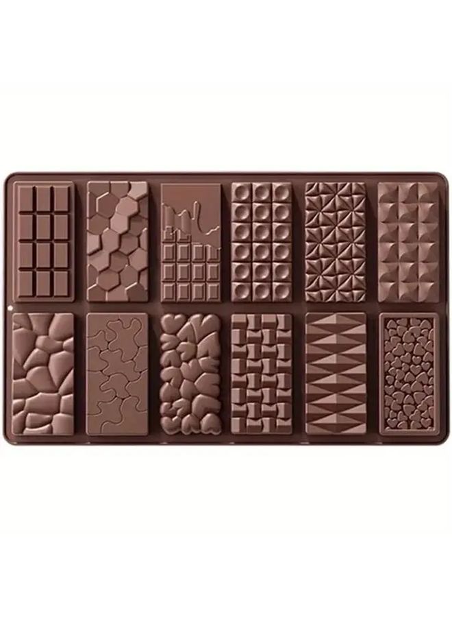 Silicone Creative Chocolate Mold 2 Pcs 8 Block Diamond Tray Cold Heat Resistant Non Stick Baking Tool For Oven Air Fryer Refrigerator - Image 2
