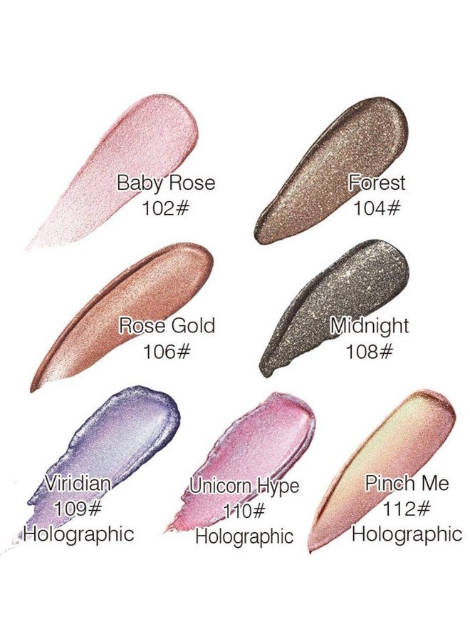 Coalitione Liquid Eyeshadow 12 Colors Long Lasting Waterproof Shining Shimmer Glitter Eyeline Liquid Matte Eyeshadow ,Girls Silver Liquid Eyeshadow For Party Festival Makeup Beauty - Image 3