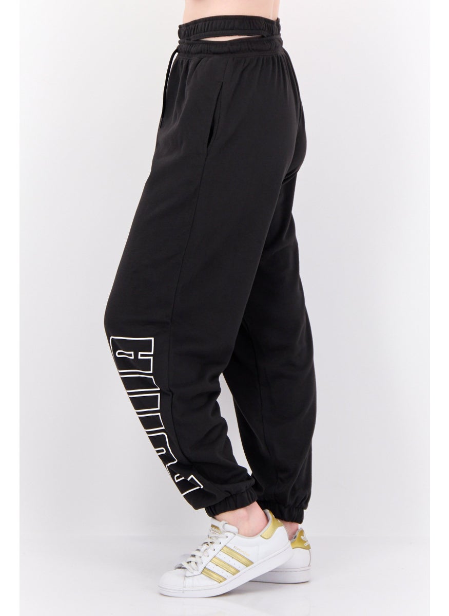 PUMA Women Sportswear Fit Training Sweatpants, Washed Black/White  - Image 2