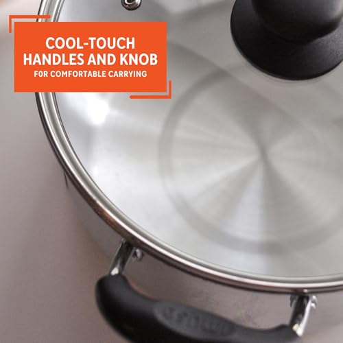 Imusa 781428 Aluminum Pot with Glass Lid and Bakelite Handle, 8 quart, Silver - Image 4