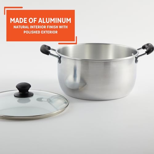 Imusa 781428 Aluminum Pot with Glass Lid and Bakelite Handle, 8 quart, Silver - Image 3