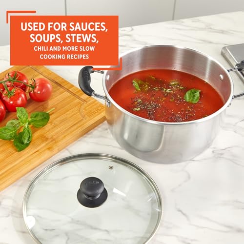 Imusa 781428 Aluminum Pot with Glass Lid and Bakelite Handle, 8 quart, Silver - Image 5