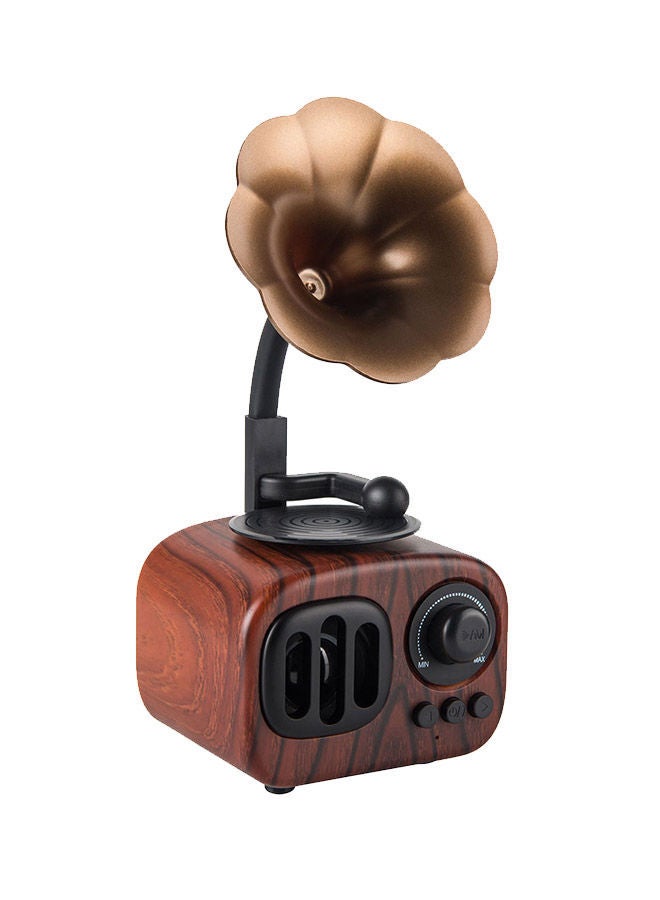 NIBEMINENT Vintage Style Wooden Wireless Blutooth Speaker Coffee - Image 1