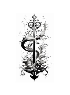 Dopetattoo 6 Sheets Temporary Fake Tattoos For Men Adults Poseidon Ocean Waves Temporary Fake Tattoo For Women Neck Arm Chest For Woman 