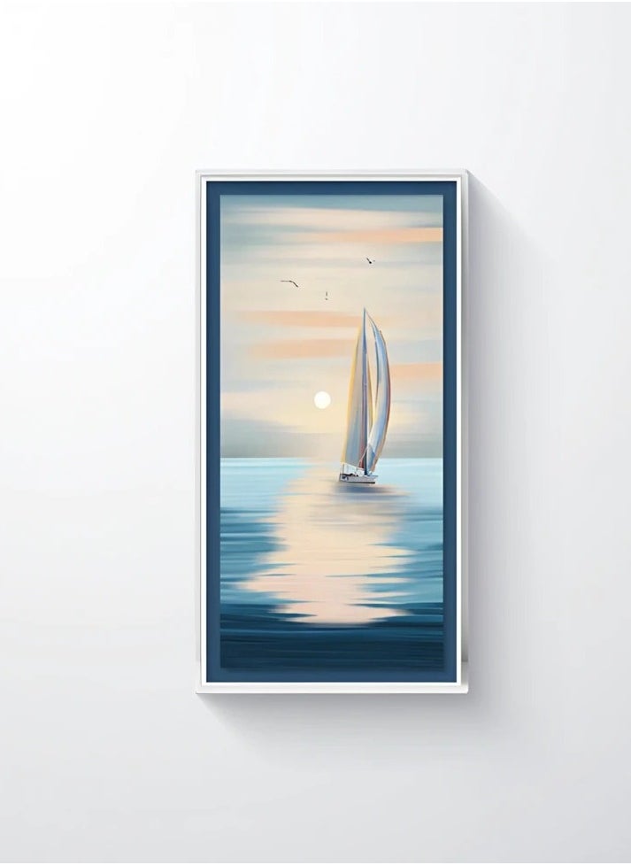 Neo Front Contemporary Inkjet Print in White Aluminum Frame - 70x140 cm LT-21090111  - Image 1