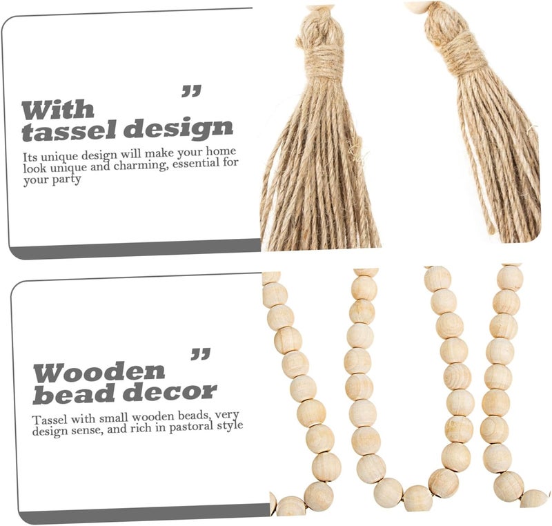 Stable inert material Wooden Beads Garland Tassel Wall Hanging Pendant Rustic Natural Wood Bead Wreath Home Decor for Indoor Outdoor Farmhouse Style Practical experience crafted All environment compatible Upgraded quality Reliable durability Simple multifunctional build Low wear optimized design Long use oriented quality Year round in stock Market aligned local stock Market demand focused build Processed natural substance Surface safe Carefully selected solid material Transit damage prevent build Durability boosted processed material Freeze crack proof Shock rubber edge Elegant multi-option build Individual group scene compatible Cost effective fine quality Gulf climate fit Wide range expanded design Temp resistant Globally popular universal design - Image 3