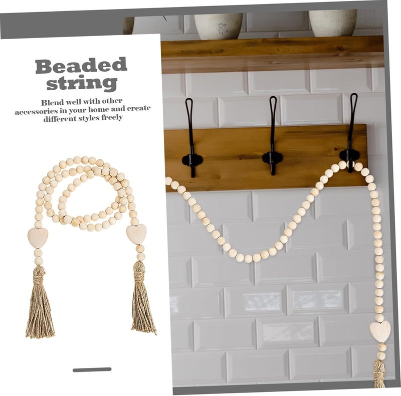 Stable inert material Wooden Beads Garland Tassel Wall Hanging Pendant Rustic Natural Wood Bead Wreath Home Decor for Indoor Outdoor Farmhouse Style Practical experience crafted All environment compatible Upgraded quality Reliable durability Simple multifunctional build Low wear optimized design Long use oriented quality Year round in stock Market aligned local stock Market demand focused build Processed natural substance Surface safe Carefully selected solid material Transit damage prevent build Durability boosted processed material Freeze crack proof Shock rubber edge Elegant multi-option build Individual group scene compatible Cost effective fine quality Gulf climate fit Wide range expanded design Temp resistant Globally popular universal design - Image 4