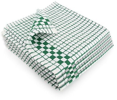 Fecido Classic Kitchen Dish Towels with Hanging Loop - Set of 4, Dark Green - Image 4