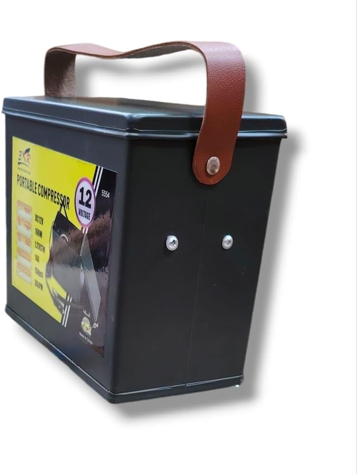 3XR Portable Air Compressor, 12V, 160W, 150PSI Max Pressure, Military-Style Case with Pressure Gauge - Image 2