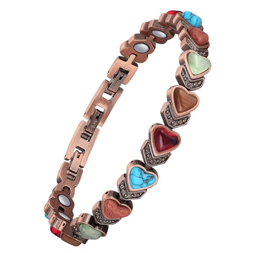 Jecanori Copper Bracelets for Women, Effective Magnetic Bracelets for Women with 3800 Gauss Ultra Magnets and Sizing Tool - Image 1