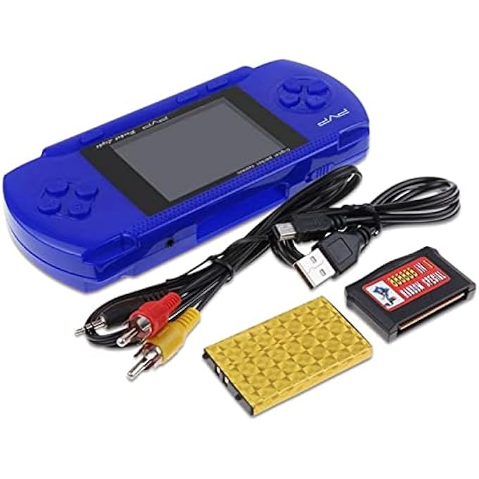 HANDHELD GAME PLAYERS - HANDHELD GAME PLAYER BUILT-IN 89 GAMES PORTABLE VIDEO 2.8'' LCD HANDHELD PLAYER FOR FAMILY MINI VIDEO GAME CONSOLE PVP 3000 (BLUE) - Image 1