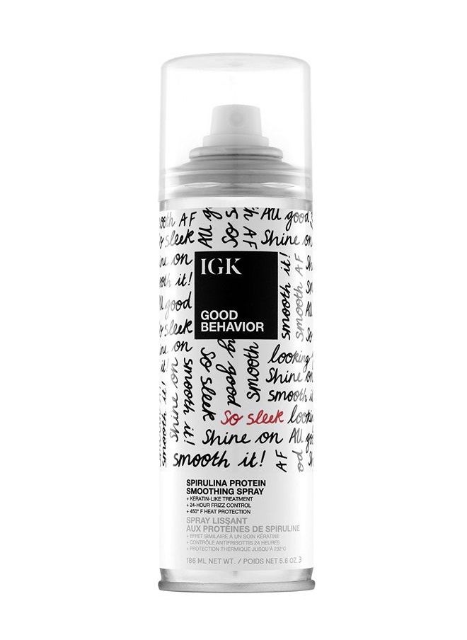 iGK GOOD BEHAVIOR Spirulina Protein Smoothing Spray | Keratin Like Treatment + Frizz Control + Heat Protectant | Vegan + Cruelty Free | 5.6 Oz 