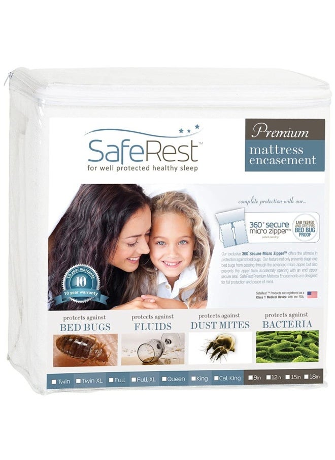 SafeRest Premium Zippered Mattress Encasement - Lab Tested B  - Image 1