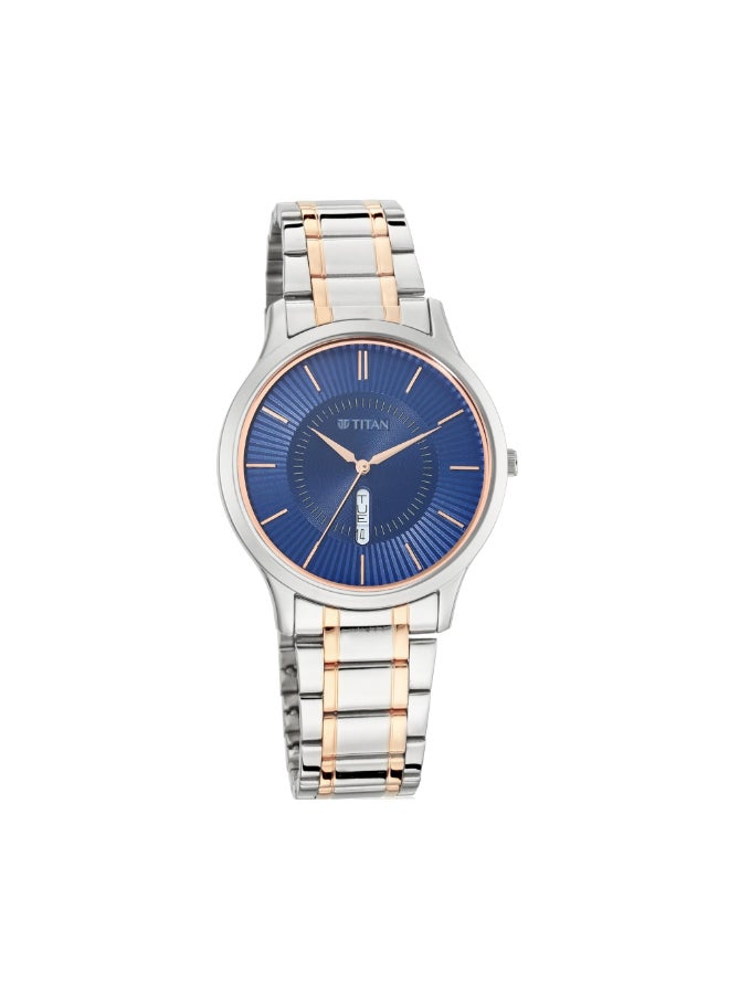 TITAN ساعة لاجان كوليكشن للرجال بمينا زرقاء أنالوج - NN1845KM01، أزرق - Image 1